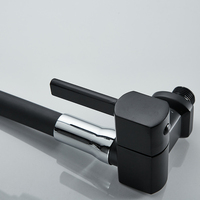 Robinet de cuisine flexible contemporain à eau froide avec douchette extractible en zinc, rotation à 360 degrés, montage mural pour utilisation en cuisine