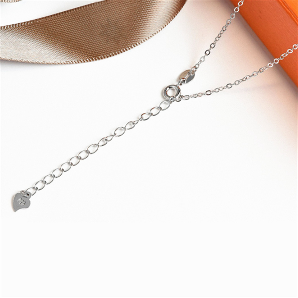 WOZUIMEI Ciondolo Platino in Argento 925 Semplice con Stella, Collana Meteor Garden