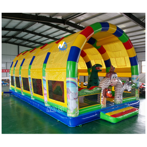 Tobogán Inflable de PVC Resistente con Forma de Mono, <span class=keywords><strong>Castillo</strong></span> Hinchable para Niños con Techo Solar y Soplador - Product Image 4