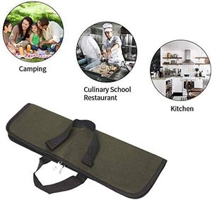Échantillon gratuit Vente en gros Étui à couteaux en toile cirée durable et portable avec 7 emplacements Sac à rouleaux pour couteaux de chef pour la cuisine - Product Image 2