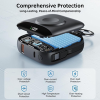 Batería Externa Portátil de 10000mAh con Cables Integrados, Aprobada por la TSA, Carga Rápida para Teléfono, Reloj Inteligente, Vuelos en Avión