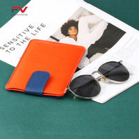 Porte-pochette de lunettes Portable feutre doux lunettes de soleil étuis de rangement Double voyage lunettes organisateur sacs en matériau PU
