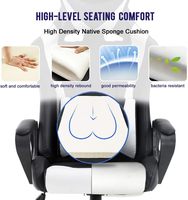 Chaise de jeu AJUNION avec support lombaire, chaise de course pivotante réglable, chaise inclinable en similicuir pour les joueurs sur PC et le bureau