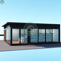 Magasin de conteneurs préfabriqués de taille personnalisée, conteneur mobile, mini-marché, magasin de détail, épicerie