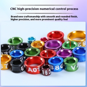 Fasce di uccelli in alluminio di alta qualità personalizzabili in alluminio anello per uccelli in bianco anelli di piccione anello gamba di pollo - Product Image 4