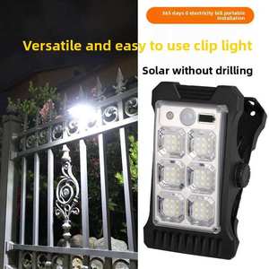 Lampe solaire murale à pince avec détecteur de mouvement extérieur pour éclairage paysager et patio, du crépuscule à l'<span class=keywords><strong>aube</strong></span> - Product Image 2