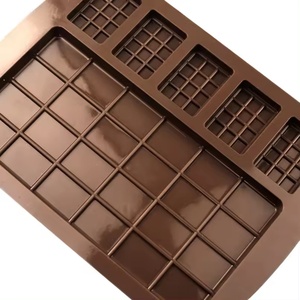 Factory 3D Non Stick Double Rectangle Silicone Baking Fondant Cake <b>Sweet</b> Waffle Bakeware Tray Chocolate <b>Moulds</b> Mold - Product Image 5