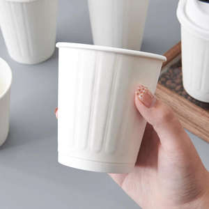 Vasos de Papel Desechables con Relieve para Bebidas Calientes, Tapas con Diseño Texturizado para Cafeterías, Tiendas de Bebidas, Tiendas de Dulces y Comida para Llevar |   Personalizado - Product Image 2