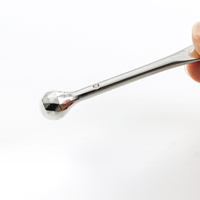 Applicateur de crème pour les yeux 2-en-1 en métal, bâton de massage, mini spatule cosmétique, vente en gros