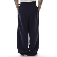 Pantalon de survêtement homme 100% coton gaufré en usine, coupe ample, avec impression sérigraphiée, pour l'extérieur et le sport