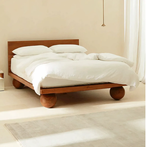 Cama Queen Size de Madera de Mango Premium con Estructura Resistente, Diseño Elegante, Perfecta para Dormitorios Modernos, Cómoda y Duradera - Product Image 2