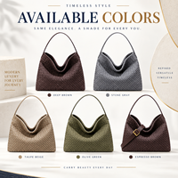 Sac Hobo en Daim Doux Tressé pour Femme, Sacs à Bandoulière, Sac à Main Sous le Bras, Sangle Réglable, Sac Bandoulière, Logo Personnalisé, Vente en Gros Usine