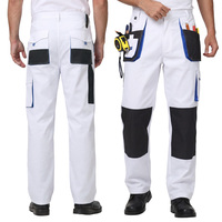 Pantalon de travail personnalisé multi-poches avec genouillères, en polyester et coton, pour entrepôt, uniformes sur mesure