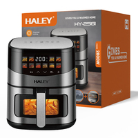 HALEY Grande Friteuse à Air Chaud avec Porte Vitrée Panoramique, Contrôle Tactile par Icônes, Multi-Programmes, Sans Huile, pour Restaurants et Usage Domestique, Marque Privée, Vente en Gros