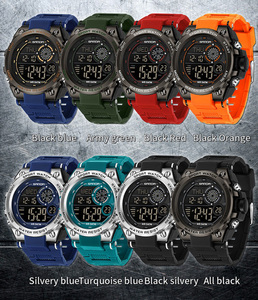 SANDA 6255 Montre numérique multifonctionnelle à affichage unique pour étudiants du collège et du lycée, étanche, pour sports de plein air, alarme lumineuse - Product Image 6