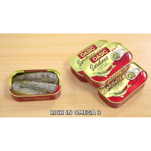 Precio de fábrica Materia prima fresca Conservas de pescado Sardina <span class=keywords><strong>en</strong></span> latas <span class=keywords><strong>en</strong></span> <span class=keywords><strong>aceite</strong></span> con Chile - Product Image 2