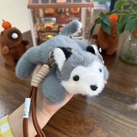 Porte-clés en peluche OEM ODM, animaux mignons (chiot, canard, crocodile), jouet en peluche, pendentif de sac, vente en gros usine