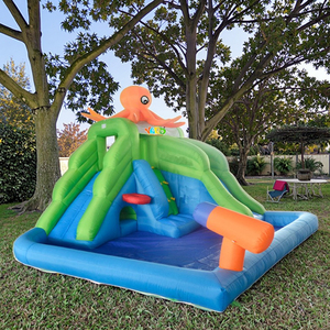 Sân ngoài trời mùa hè bắn tung tóe hồ bơi nhảy Inflatable trượt nước để bán - Product Image 1