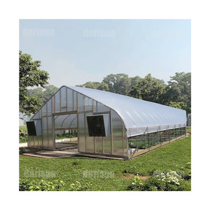 Màu xanh lá cây nhà kim loại khung đường hầm loại duy nhất span nông nghiệp nhà kính cho cà chua trồng nông nghiệp - Product Image 1