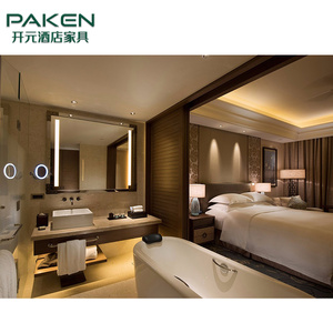 Resort <span class=keywords><strong>Hotel</strong></span> Cama de madera Juego de dormitorio Muebles de <span class=keywords><strong>hotel</strong></span> de cinco estrellas de lujo - Product Image 4