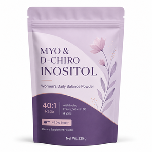 Myo-Inositol et D-Chiro Inositol rapport 40:1 pour le soutien du syndrome des ovaires polykystiques (SOPK), complément alimentaire pour l'équilibre hormonal avec folate et zinc en poudre, 45 portions - Product Image 1