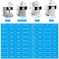 Machine à glaçons commerciale Miken XHJ-90 en acier inoxydable avec moteur et pompe, capacité de 42 kg par jour, prix d'usine
