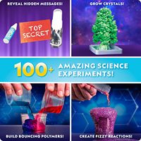 Kit de chimie avec 45 expériences scientifiques, y compris la croissance des cristaux et les réactions, kit scientifique pour enfants, STEM