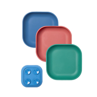 Assiettes pour bébé en silicone classiques écologiques et durables Kangde avec ventouse, 3 tailles