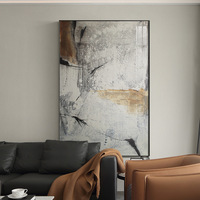 Peinture à l'huile abstraite minimaliste nordique faite à la main, peinture décorative moderne haut de gamme pour la décoration du salon