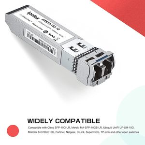 Ipolex 10g LR SFP LC duy nhất chế độ thu phát 10GBase-LR sợi <span class=keywords><strong>Module</strong></span> (smf1310nm 10km) 10 gói Trung Quốc - Product Image 2