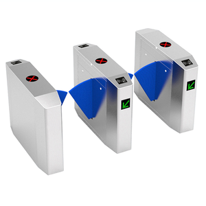 Stainless Steel <strong>Automatic</strong> Flap <strong>Barrier</strong> Turnstile <strong>Gate</strong> Mechanism RFID Card and Barcode Reader Security Access Control - Product Image 6
