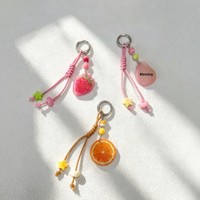 Modellen sleutelhangers van acryl met creatief fruitdesign, fruitachtige decoraties, sleutelhangers met fruitthema, paar tas hangers