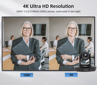 Caméra PTZ Optique 20X pour Studio et Diffusion en Direct, PoE 4K 30fps, Caméra de Conférence à Suivi Automatique IA avec HDMI LAN USB, pour Événements et Sports
