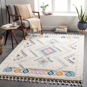 Design personalizzato zona marocchino tappeto stile Boho comodino bianco frange Alfombra macchina stampato Tapete in Nylon all'ingrosso soggiorno - Product Image 5