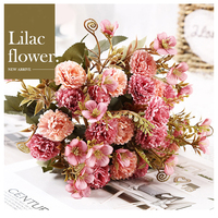 Fleurs artificielles en gros pour décoration, lilas pour décoration de mariage, décoration de route de mariage, décoration de salon, fleur artificielle
