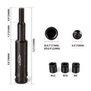 Cristp Gear <b>Shift</b> <b>Knob</b> Extender M10 Aluminum Alloy Adjustable Universal Car Gear <b>Knob</b> - Product Image 1