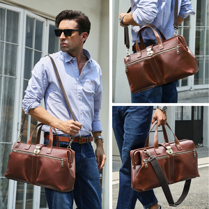 Sac de Médecin en Cuir Pleine Fleur Pull-Up pour Homme, avec Cadre Métallique Structuré, Porte-Ordinateur Portable 14'' et Sangle Amovible à Fermeture Push-Lock - Product Image 5
