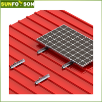 Système de montage solaire pour toiture en métal ondulé, support de fixation pour panneaux photovoltaïques sur toit en tôle, rail en aluminium, structure de support de panneaux solaires à assemblage rapide