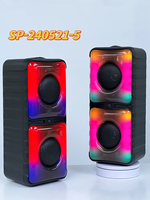 Altavoz de Karaoke, Altavoces Grandes para Fiestas al Aire Libre, Altavoz Bluetooth Dual de 4 Pulgadas con Micrófono para KTV Familiar