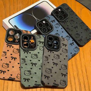 Retro pelliccia cartone animato Cat fiocco semplice per Apple 16Promax custodia del telefono 14 nuova Iphone15 custodia per telefono <span class=keywords><strong>Iphone</strong></span> <span class=keywords><strong>11</strong></span> custodia per telefono cellulare - Product Image 5