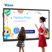 Интерактивная панель Yoda Factory Direct 86 дюймов, сенсорный экран 4K UHD, Android 16, умная доска для обучения