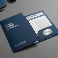 Porte-documents professionnel personnalisé A4 pour la gestion de patrimoine, présentation d'entreprise, avec logo