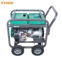 Groupe électrogène diesel monocylindre 4 temps refroidi par air, à châssis ouvert vertical, monophasé/triphasé, puissance égale 6,5/7 kW, 50/60 Hz, ATS