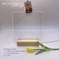 JAYI – tableau de mémo personnalisé en acrylique effaçable à sec avec lumière Led