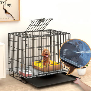 En çok satan Metal demir tel evcil köpek kapalı kafesleri ile Diy katlanır hayvan sandık Kennels tepsi - Product Image 2