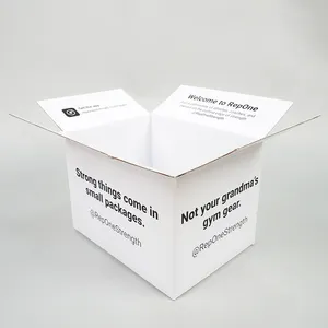 Ustom-caja de cartón corrugada para envíos, embalaje con logotipo, color negro