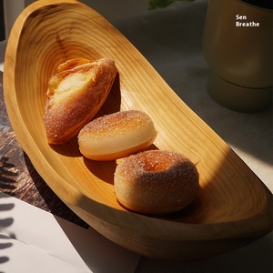 Plato grande creativo de madera de <span class=keywords><strong>abeto</strong></span> para aperitivos, juego de vajilla japonesa desechable multiusos para fiesta para almacenamiento de platos de fruta para el hogar - Product Image 1