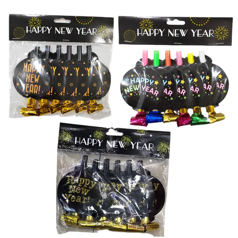 2023 New Party Blowing Dragon New Year Horn Game Cheer Props Happy New Year Party Supplies Set