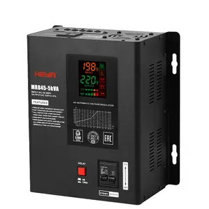5KVA Relay Type Automatic Voltage Regulator 45 - 280V Single Phase 220V Output 50Hz AC LCD Display Voltage Stabilizer