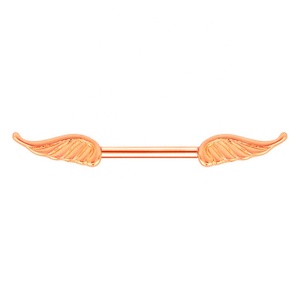 Anillos de Pezón con <span class=keywords><strong>Alas</strong></span> de Ángel de Alta Calidad, Joyería Corporal de Acero Inoxidable para Mujer, <span class=keywords><strong>Piercing</strong></span> de Pezón con Barra, <span class=keywords><strong>Piercing</strong></span> de Pezón con <span class=keywords><strong>Alas</strong></span> - Product Image 5